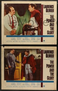 5w398 POWER & THE GLORY 7 LCs 1962 Laurence Olivier, Julie Harris, from Graham Greene's novel!