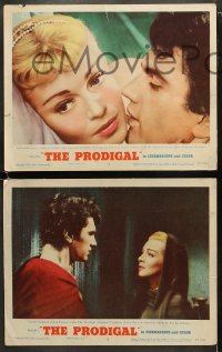 5w543 PRODIGAL 5 LCs 1955 Edmond Purdom, sexiest biblical Lana Turner, a man's temptation!