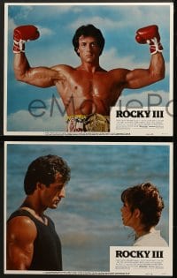 5w258 ROCKY III 8 LCs 1982 boxer & director Sylvester Stallone, Burgess Meredith, Weathers, Mr. T!