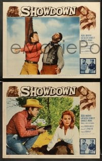 5w634 SHOWDOWN 4 LCs 1963 Audie Murphy, pretty Kathleen Crowley, great cowboy images!