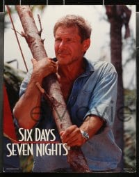 5w279 SIX DAYS SEVEN NIGHTS 8 LCs 1998 Ivan Reitman, Harrison Ford & Anne Heche stranded on island!