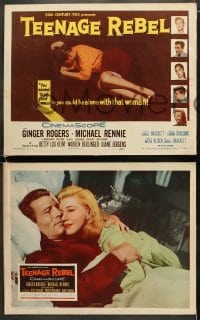 5w305 TEENAGE REBEL 8 LCs 1956 Michael Rennie sends daughter to mom Ginger Rogers so he can have fun