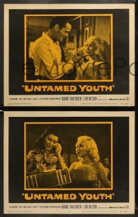 5w650 UNTAMED YOUTH 4 LCs 1957 images of John Russell, sexy bad Mamie Van Doren & sexy girls!