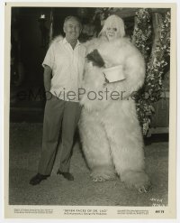 5x035 7 FACES OF DR. LAO candid 8x10 still 1964 George Pal with Tony Randall in makeup as Yeti!