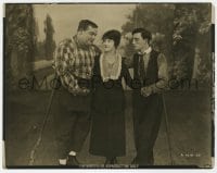 5x090 BACK STAGE 8x10 still 1919 wonderful image of Fatty Arbuckle & Buster Keaton, ultra rare!