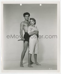 5x111 BENEATH THE 12-MILE REEF 8.25x10 still 1953 barechested Robert Wagner & scared Terry Moore!