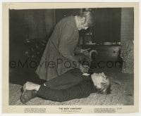 5x139 BODY SNATCHER 8.25x10 still 1945 Boris Karloff strangles Bela Lugosi to death on floor!