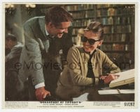 5x004 BREAKFAST AT TIFFANY'S color 8x10 still 1961 Peppard laughs with Audrey Hepburn in library!
