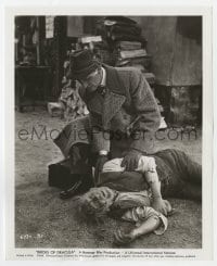 5x150 BRIDES OF DRACULA 8.25x10 still 1960 Peter Cushing with mutilated body of vampire's victim!