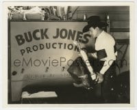 5x154 BUCK JONES deluxe 8x10 still 1938 by his company sign with Catalina trophy his new yacht won!