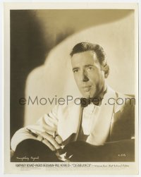 5x179 CASABLANCA 8x10.25 still 1942 incredible portrait of Humphrey Bogart smoking in white tuxedo!
