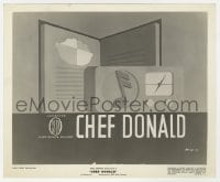 5x194 CHEF DONALD 8.25x10 still 1941 cool movie still with title image from the cartoon!