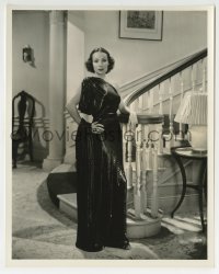 5x253 DOLORES DEL RIO 8x10.25 still 1935 modeling a black cellophane cloth gown by John Ellis!