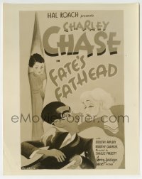 5x290 FATE'S FATHEAD 8x10.25 still 1934 Hirschfeld-like art of Charley Chase used on the one-sheet!