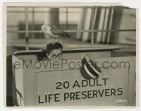 5x292 FEET FIRST 7.75x10 still 1930 Harold Lloyd in life preserver crate with seagull on his head!