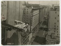 5x291 FEET FIRST 7.25x9.5 still 1930 classic image of Harold Lloyd hanging over busy street!
