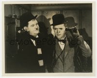 5x296 FIXER UPPERS 8x10 still 1935 Oliver Hardy perturbed by Stan Laurel holding phone wrong way!