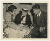 5x303 FOLLOW THE BOYS candid 8x10 still 1944 W.C. Fields & director Sutherland signing table cloth!