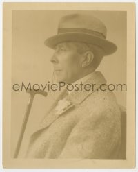 5x336 GEORGE ARLISS deluxe 8x10 still 1930s wonderful profile portrait in suit, hat & monocle!