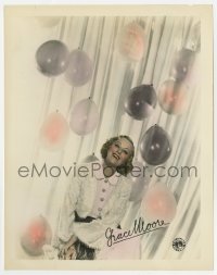 5x008 GRACE MOORE color 8x10 still 1930s great smiling portrait with ballons & facsimile signature!