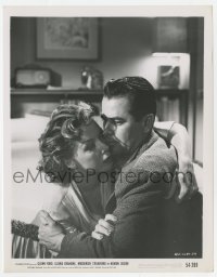 5x426 HUMAN DESIRE 8x10.25 still 1954 worried Glenn Ford hugging Gloria Grahame, Fritz Lang!