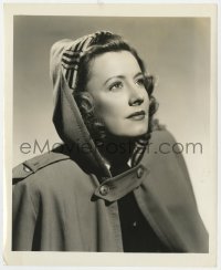 5x446 IRENE DUNNE 8x10 still 1941 great close portrait wearing hooded cloak by Whitey Schafer!