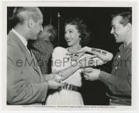 5x452 IT HAPPENS EVERY THURSDAY candid 8.25x10 still 1953 Loretta Young with producer & director!