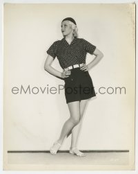 5x488 JUNE LANG 8x10.25 still 1930s when she was still June Vlasek, in belted shorts & beret!