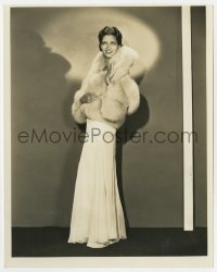 5x494 KAY FRANCIS 8x10 key book still 1930s full-length glamorous portrait wearing fur coat!