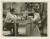5x508 KNOCK ON ANY DOOR 8x10.25 still 1949 c/u of Humphrey Bogart playing chess with Susan Perry!