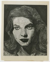 5x527 LAUREN BACALL 7x9 news photo 1945 art of the star by Ladislas Segy exhibited in New York!