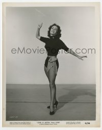 5x558 LOVE IS BETTER THAN EVER 8x10 still 1952 full-length sexy Elizabeth Taylor in fishnets!