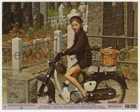 5x014 ME, NATALIE 8x10 mini LC #6 1969 great image of Patty Duke in mourning outfit on motorcycle!