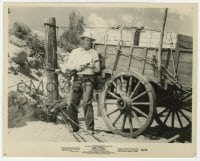 5x671 NORTH TO ALASKA 8x10 still R1964 John Wayne holding rifle by wagon, Henry Hathaway!