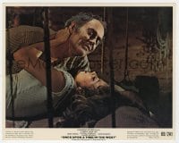 5x016 ONCE UPON A TIME IN THE WEST color 8x10 still 1968 Claudia Cardinale & Henry Fonda c/u in bed!