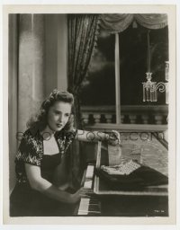5x691 OTHER LOVE 8x10.25 still 1947 worried Barbara Stanwyck sitting at piano, Erich Maria Remarque