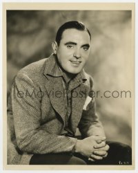 5x698 PAT O'BRIEN 8x10 still 1930s great seated portrait wearing jacket with hands clasped!