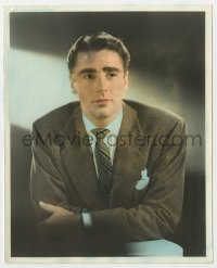 5x017 PETER LAWFORD color deluxe 8x10 still 1940s great MGM studio portrait wearing suit & tie!