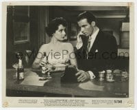 5x709 PLACE IN THE SUN 8x10 still 1951 c/u of Montgomery Clift & sexy Elizabeth Taylor at bar!