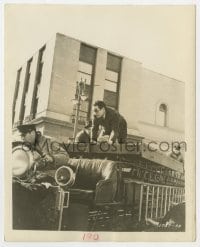 5x721 PROFESSOR BEWARE 8x10 key book still 1938 Harold Lloyd riding on top of fire engine!