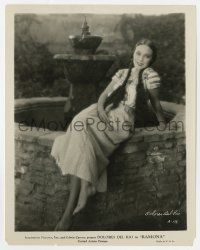 5x733 RAMONA 8x10 still 1928 close up of beautiful Dolores Del Rio sitting on fountain!