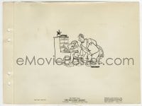 5x747 RELUCTANT DRAGON 8x11 key book still 1941 cartoon drawing art of Robert Benchley & animator!