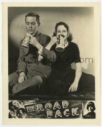 5x764 ROAD BACK candid 8x10 still 1937 Richard Cromwell & Barbara Read w/beer steins over poster!