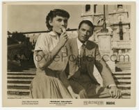 5x771 ROMAN HOLIDAY 8x10 still R1960 Gregory Peck & beautiful Audrey Hepburn eating gelato!