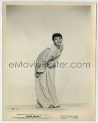 5x772 ROMAN HOLIDAY 8x10.25 still 1953 full-length portrait of smiling Audrey Hepburn in nightgown!