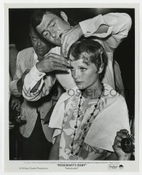 5x775 ROSEMARY'S BABY candid 8x10 still 1968 Mia Farrow gets her hair cut between scenes, Polanski!