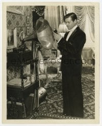 5x791 SAN FRANCISCO 8x10 still 1936 Clark Gable stares at wax cylinder to play on the Victrola!