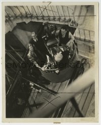 5x812 SEVENTH HEAVEN candid 8x10 still 1937 Simone Simon & director take lift up 6 flights of stairs!