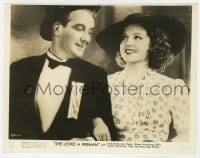 5x814 SHE LOVED A FIREMAN Other Company 7.75x10 still 1937 c/u of Ann Sheridan smiling at Foran!
