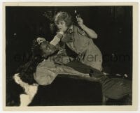 5x872 SUNKEN SILVER 8.25x10 still 1925 great image of Allene Ray about to hit guy with gun by dog!